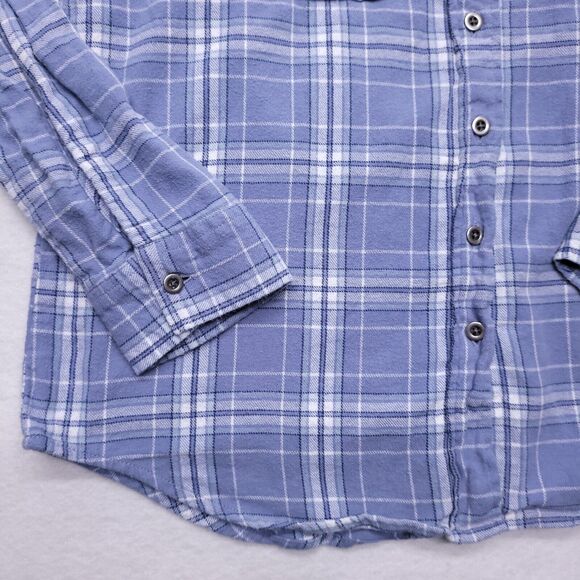Pacsun Casual Button Up Short Sleeve Shirt Mens Size Extra Small XS Blue White - Picture 6 of 11